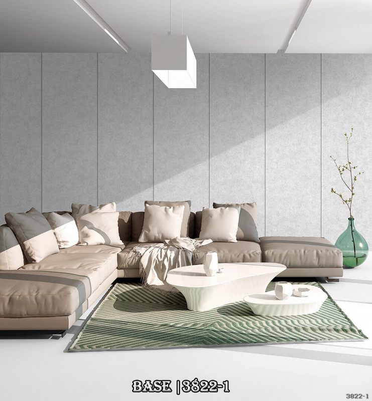 Không gian sử dụng giấy dán tường giả bê tông có một sự kết hợp giữa phong cách mộc mạc và hiện đại.