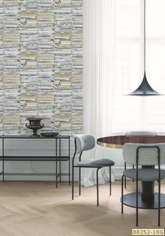 Giấy dán tường hàn quốc giả báo 3D khiến căn phòng khách nhà bạn có một vẻ đẹp cực độc và lạ